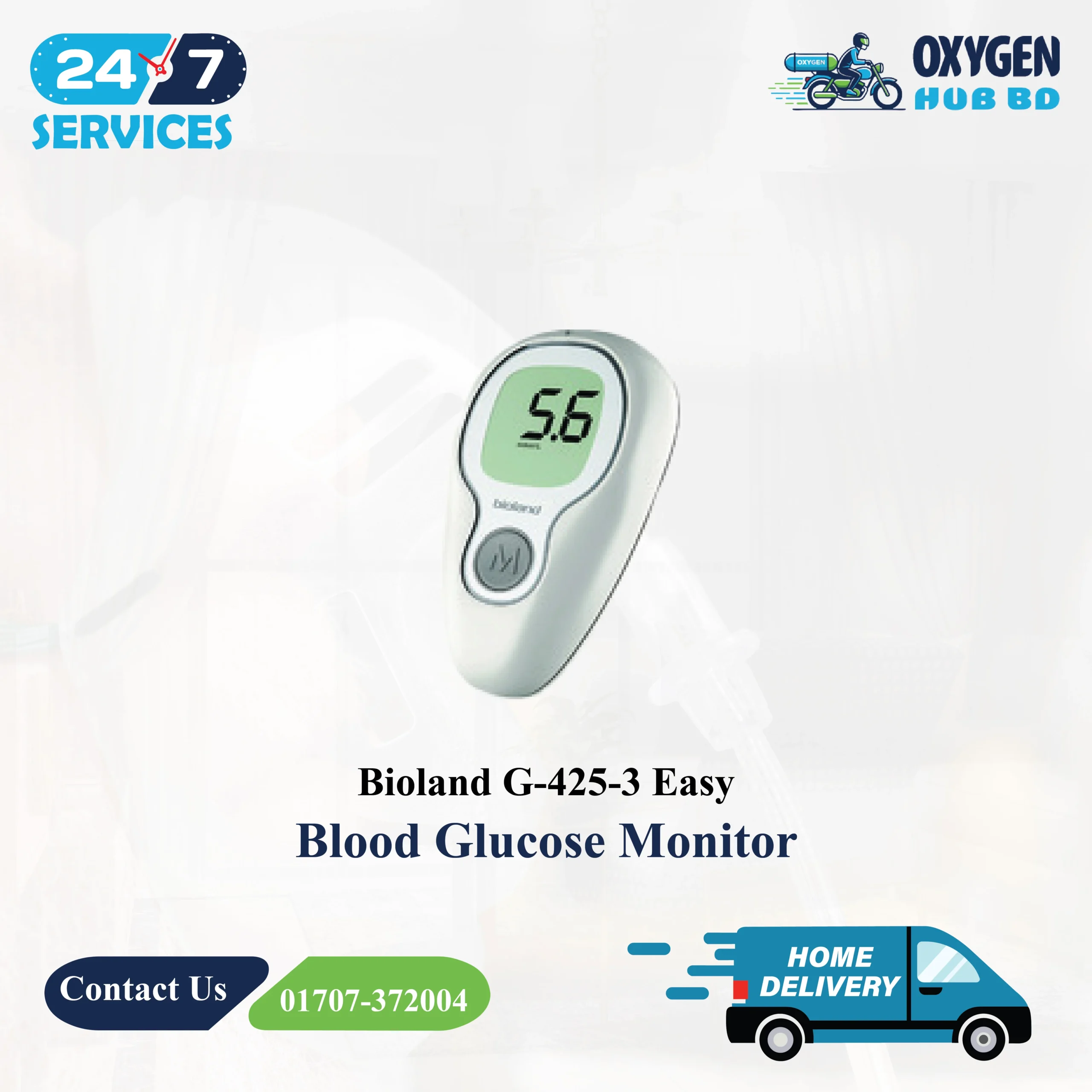Glucose Meter Price in Bangladesh – Bioland G-425-3 Easy Blood Glucose Monitor 1 Glucose Meter Price in Bangladesh – Bioland G-425-3 Easy Blood Glucose Monitor