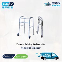 Phoenix Patient Folding Walker with Wheels