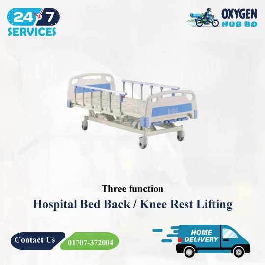 Three function Hospital Bed Back / Knee Rest Lifting 3 hospital bed price bangladesh