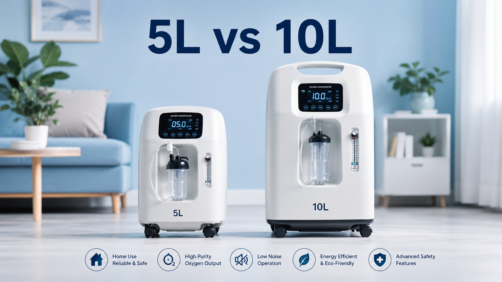 You are currently viewing 5 Liter vs 10 Liter Oxygen Concentrator — Which One Should You Buy in Bangladesh?
